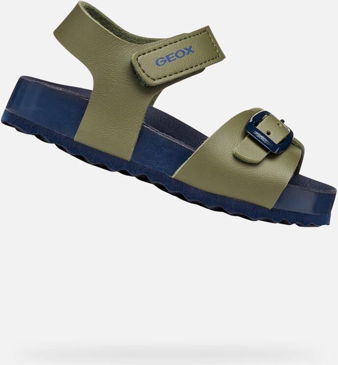 GEOX SANDAL CHALKI PEUTERJONGENS Sandalen OLIJFGROEN MARINEBLAUW