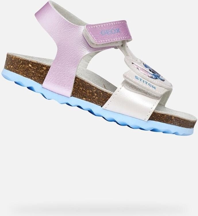 GEOX SANDAL CHALKI PEUTERMEISJES Sandalen ZILVER BLAUW