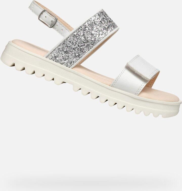 GEOX SANDAL CORALIE MEISJES Sandalen WIT LICHTZILVER