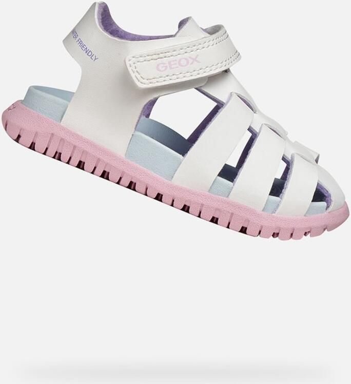 GEOX SANDAL FUSBETTO PEUTER Sandalen WIT ROZE