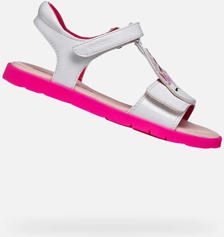 GEOX SANDAL JOYFOOT MEISJES Sandalen WIT FLUO FUCHSIA