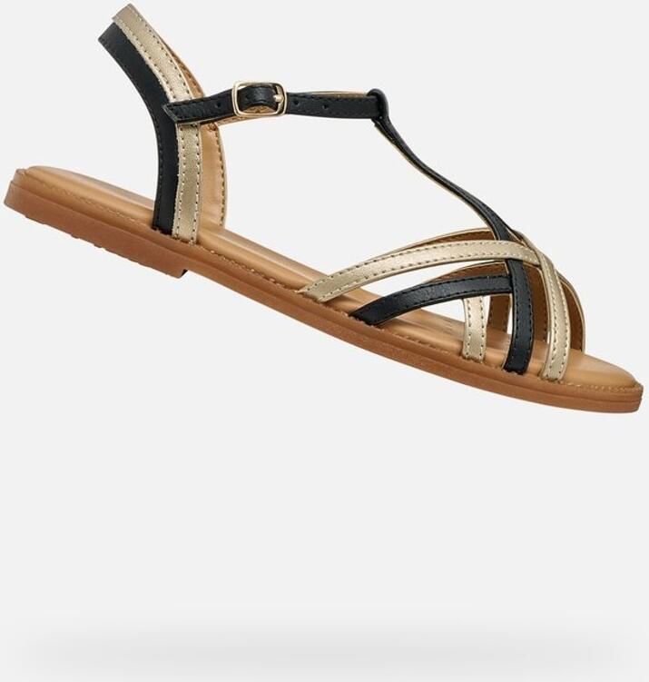 GEOX SANDAL KARLY MEISJES Sandalen ZWART PLATINA