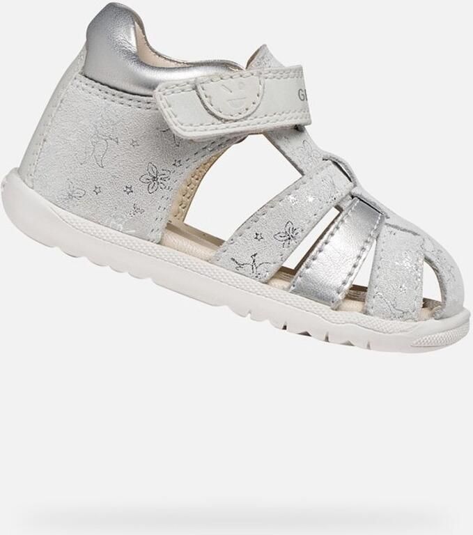 GEOX SANDAL MACCHIA DREUMES Sandalen WIT ZILVER