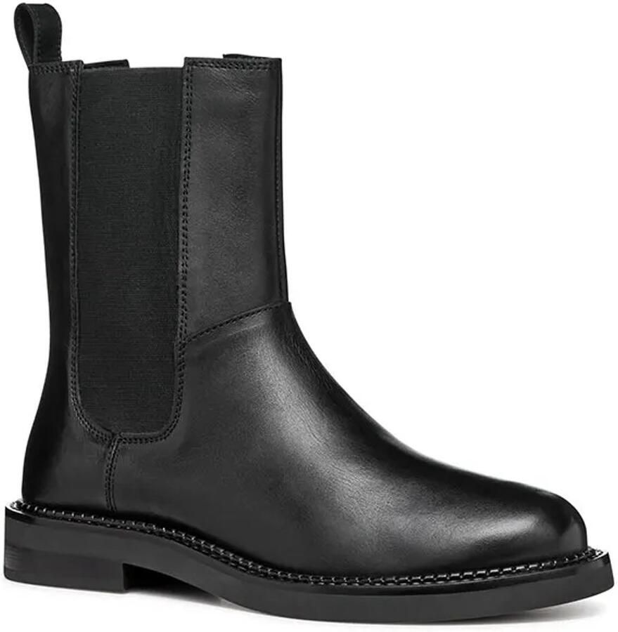 Geox Laarsjes van een mix van leer en textiel