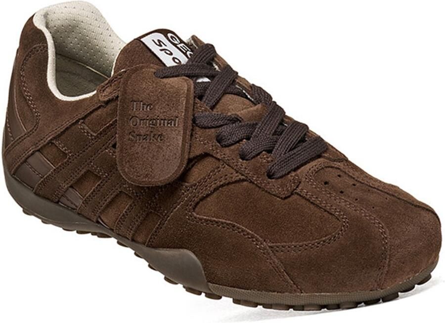 GEOX SNAKE heren leren sneaker U66NVA 022BC veterschoen bruin