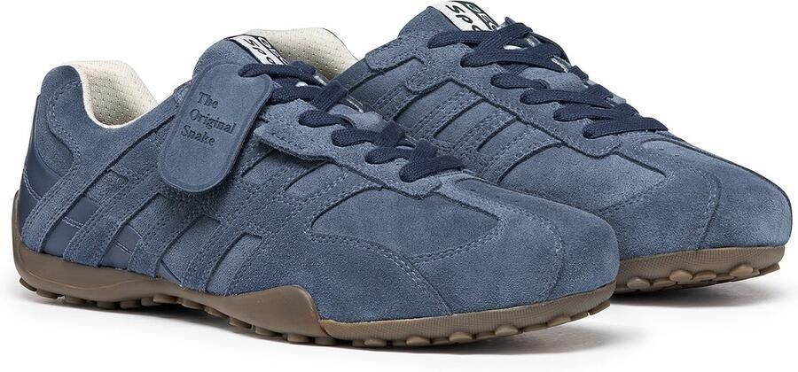 GEOX SNAKE heren leren sneaker U66NVA 022BC veterschoen donkerblauw - Foto 2