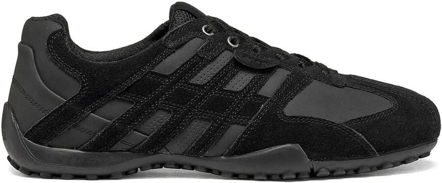 GEOX U Snake K herensneaker U4207K 022EK suède schoenen Zwart