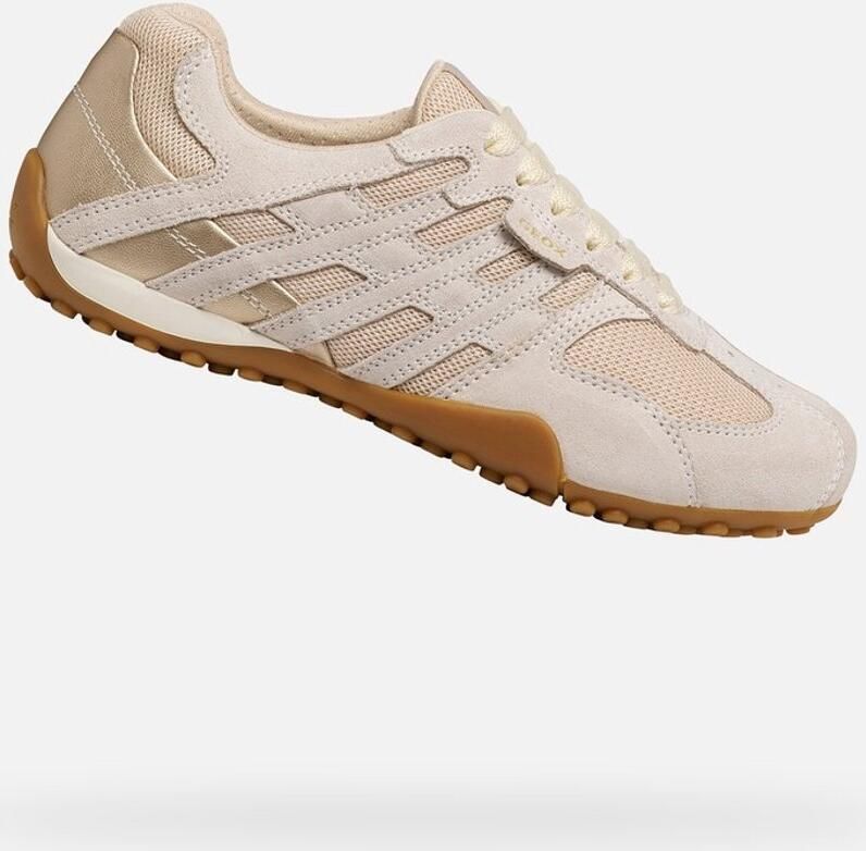 GEOX SNAKE ORIGINAL DAMES Sneakers MELKWIT LICHTBEIGE