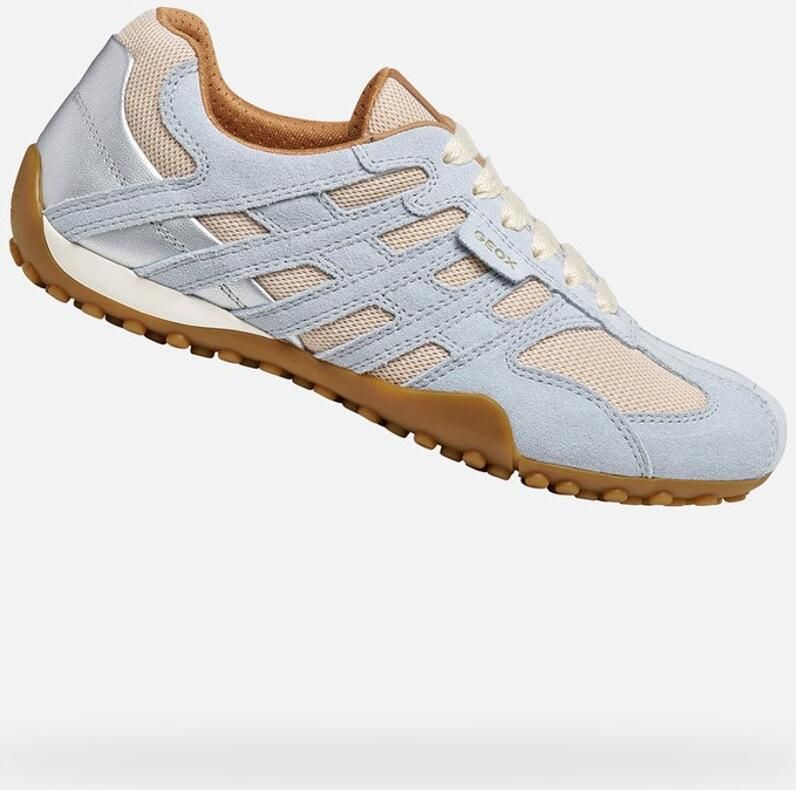 GEOX SNAKE ORIGINAL DAMES Sneakers MELKWIT LICHTBLAUW