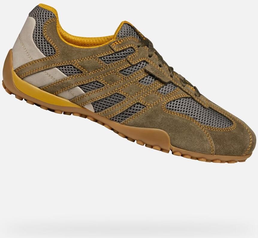 Geox Veterschoenen U SNAKE ORIGINAL veterschoen vrijetijdsschoen trekking sneaker met leren binnenzool