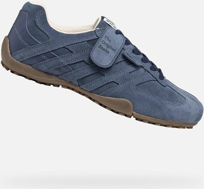 GEOX SNAKE heren leren sneaker U66NVA 022BC veterschoen donkerblauw