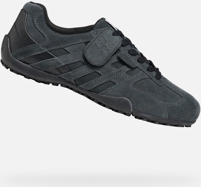 GEOX SNAKE heren leren sneaker U66NVA 022BC veterschoen grijs