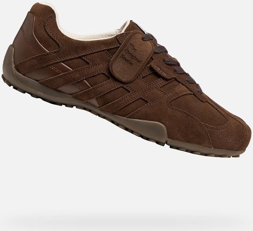GEOX SNAKE heren leren sneaker U66NVA 022BC veterschoen bruin