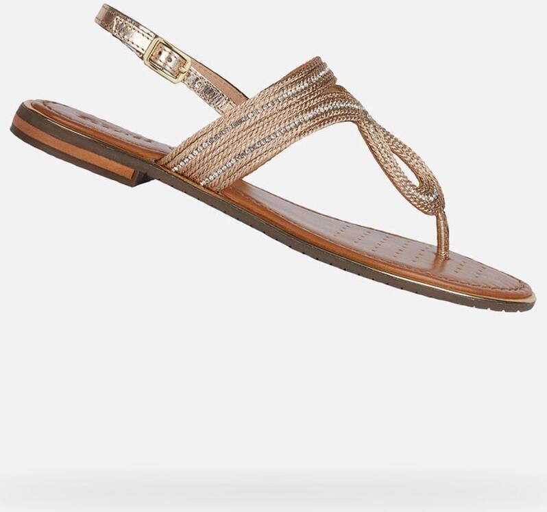 GEOX SOZY PLUS DAMES Sandalen DONKER GOUD