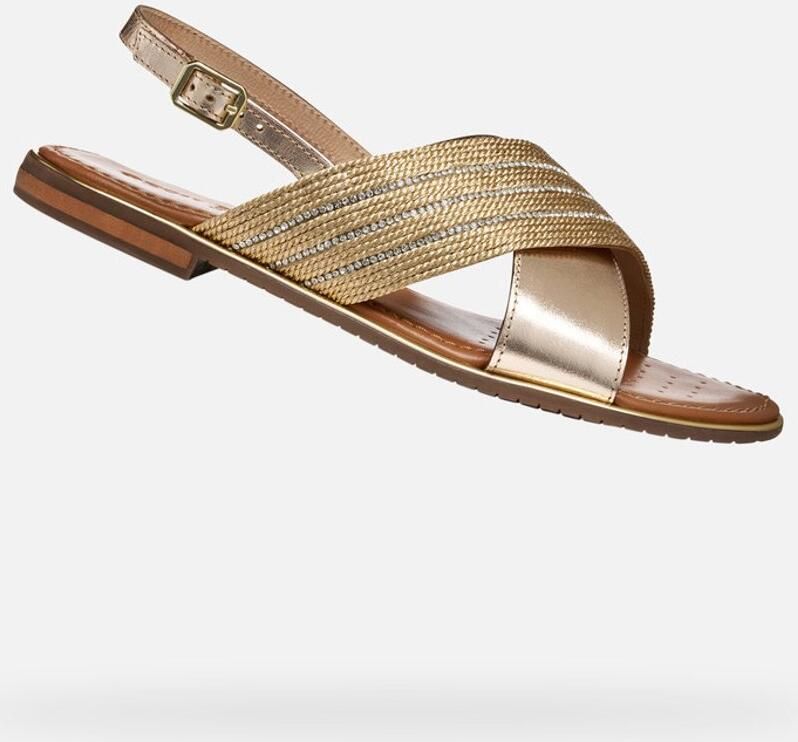 GEOX SOZY PLUS DAMES Sandalen DONKER GOUD LICHT GOUD