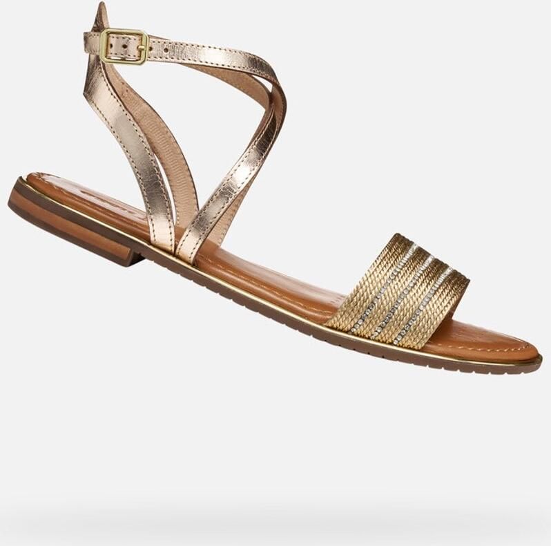GEOX SOZY PLUS DAMES Sandalen DONKER GOUD LICHT GOUD