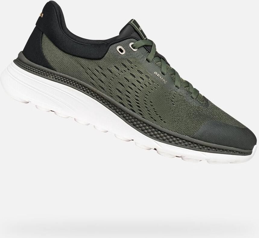 GEOX SPHERICA ACTIF X1 HEREN Sneakers MOSGROEN ANTRACIET