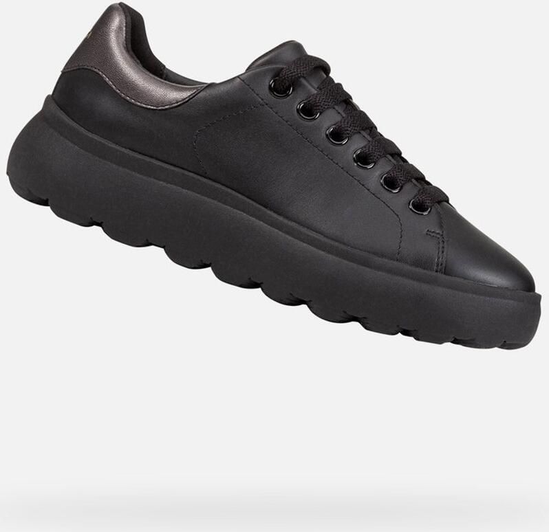 GEOX SPHERICA E DAMES Sneakers ZWART GUNMETAL