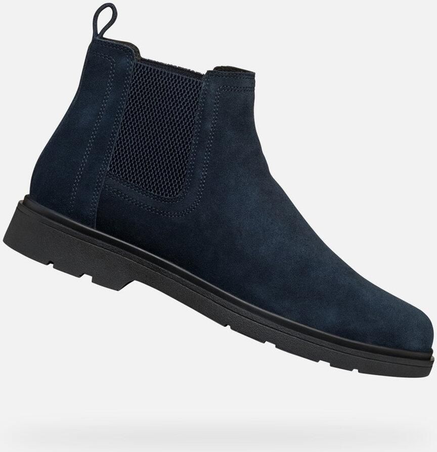 Geox Heren Enkellaars Suède Rubberen Zool Blue Heren