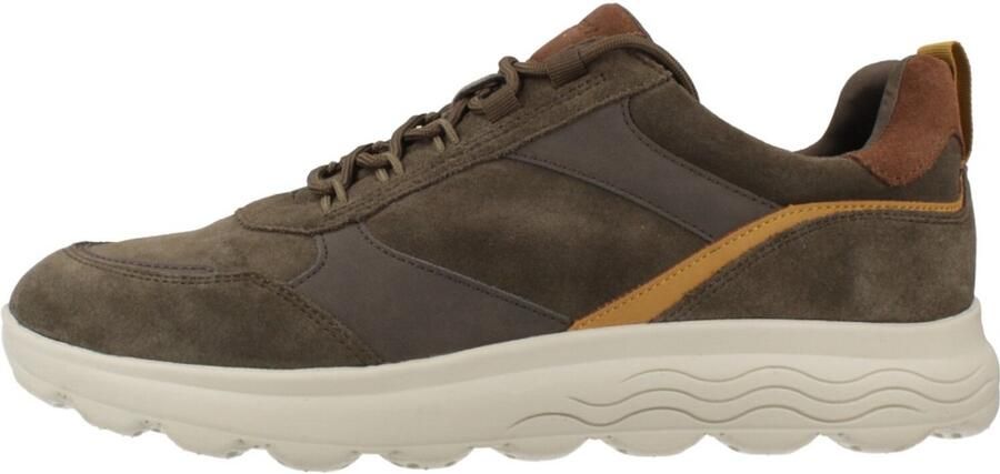 GEOX SPHERICA HEREN Sneakers MILITAIR GROEN COGNAC - Foto 2