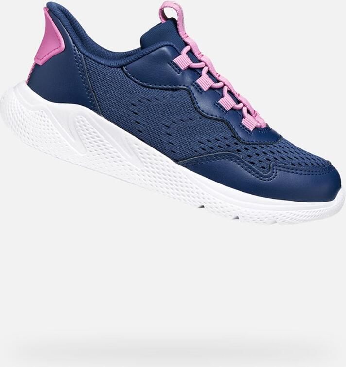 GEOX SPRINTYE FAST IN MEISJES Sneakers KONINGSBLAUW DONKERROZE - Foto 2