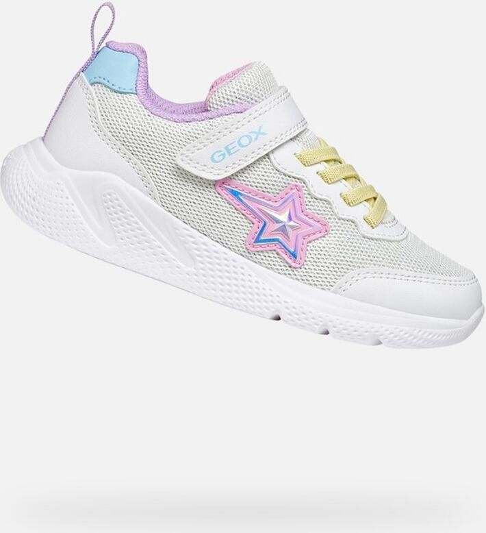 GEOX SPRINTYE MEISJES Sneakers WIT VEELKLEURIG