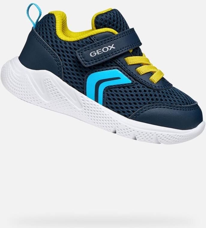 GEOX SPRINTYE PEUTER Sneakers MARINEBLAUW GEEL