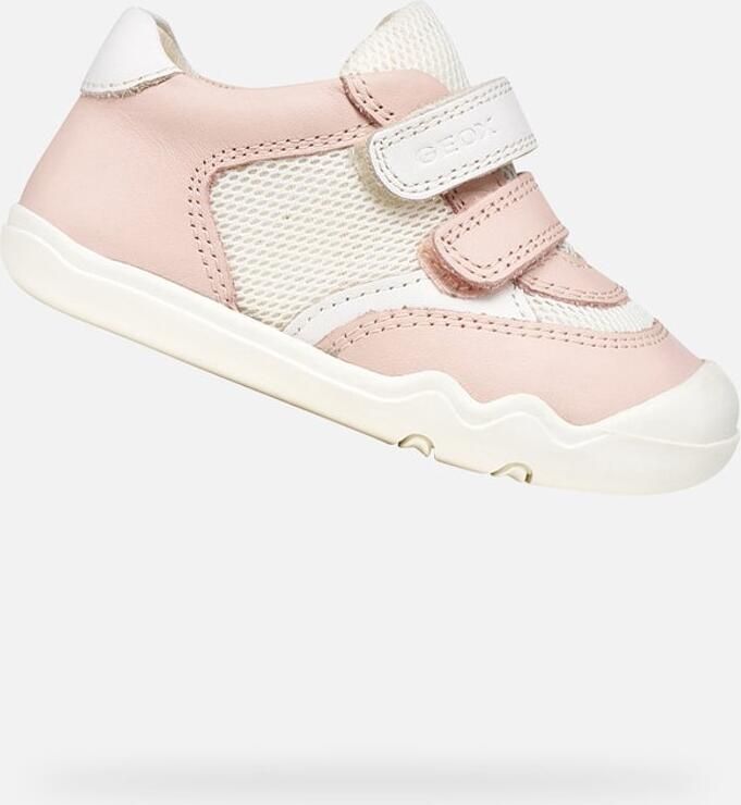 GEOX STEPPIEUP PEUTERMEISJES Sneakers LICHTROZE WIT