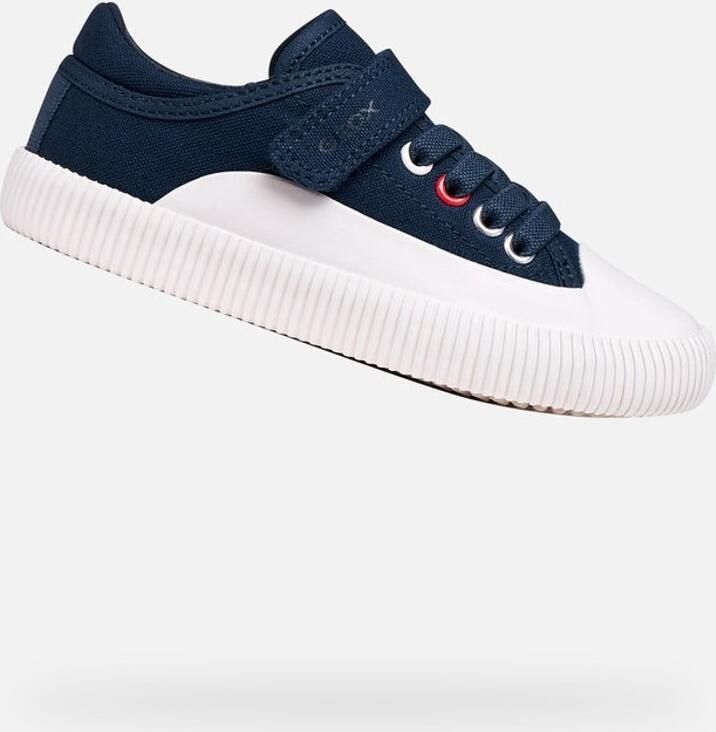 GEOX TIPPESTE JONGENS Sneakers MARINEBLAUW WIT