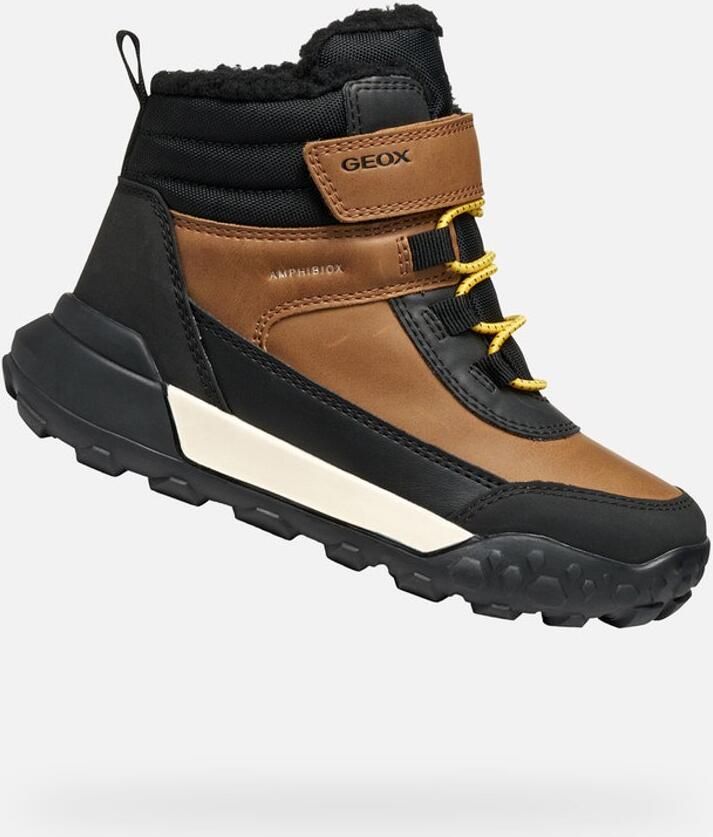 GEOX TREKKYUP ABX TIENERS LICHTBRUIN ZWART