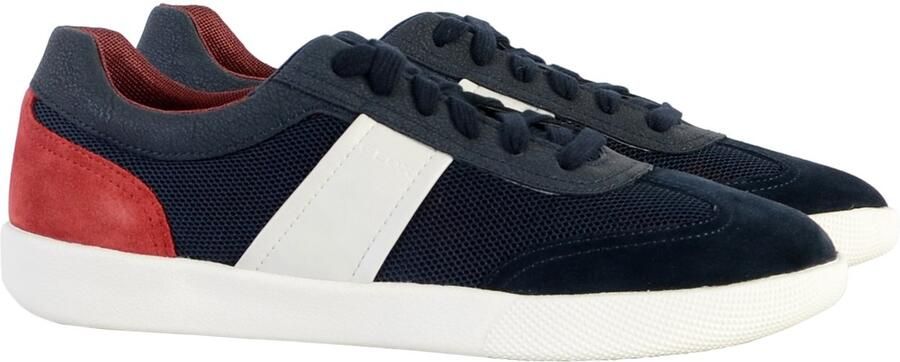 GEOX U Rieti Mesh leren sportschoenen