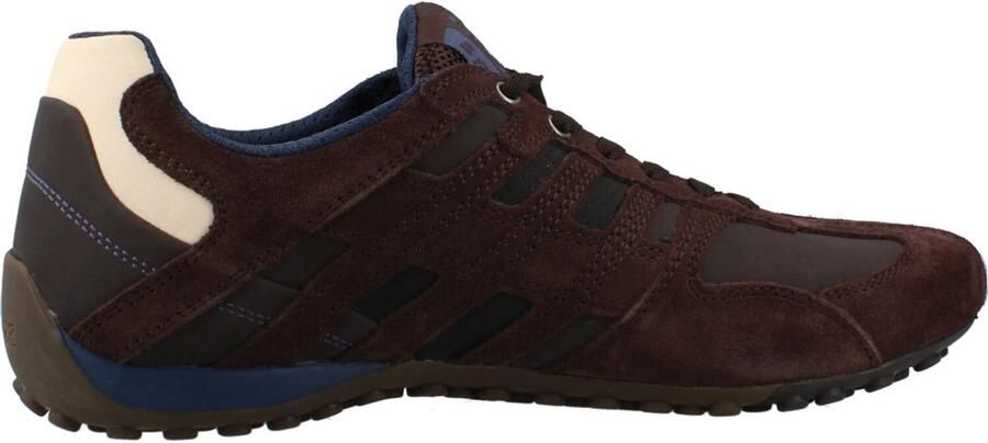 GEOX U Snake K herensneaker U4207K 022EK suède schoenen bruin - Foto 2