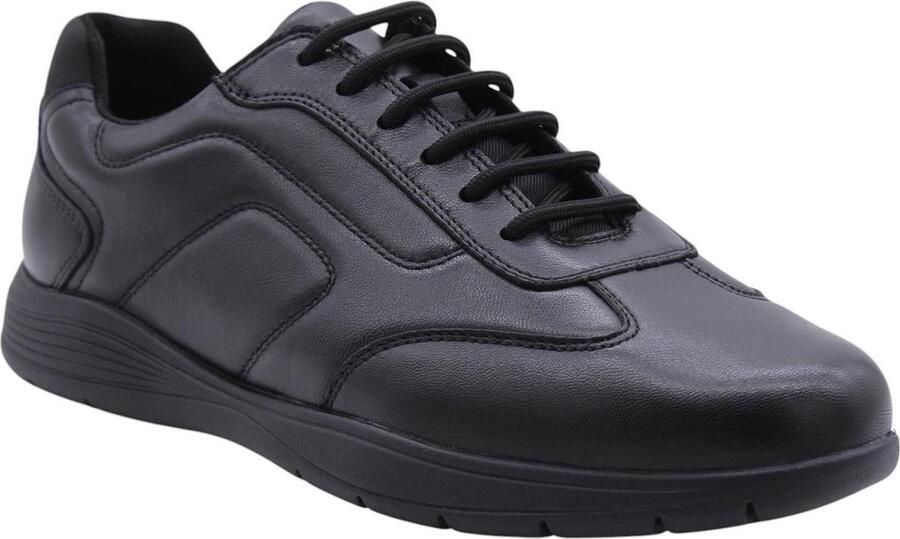 GEOX U45BXD~~~~~~~~~~~~~~~~~~~~~~~~ Vrije tijdsschoenen Heren veterschoen Heren sneakersCasual Zwart