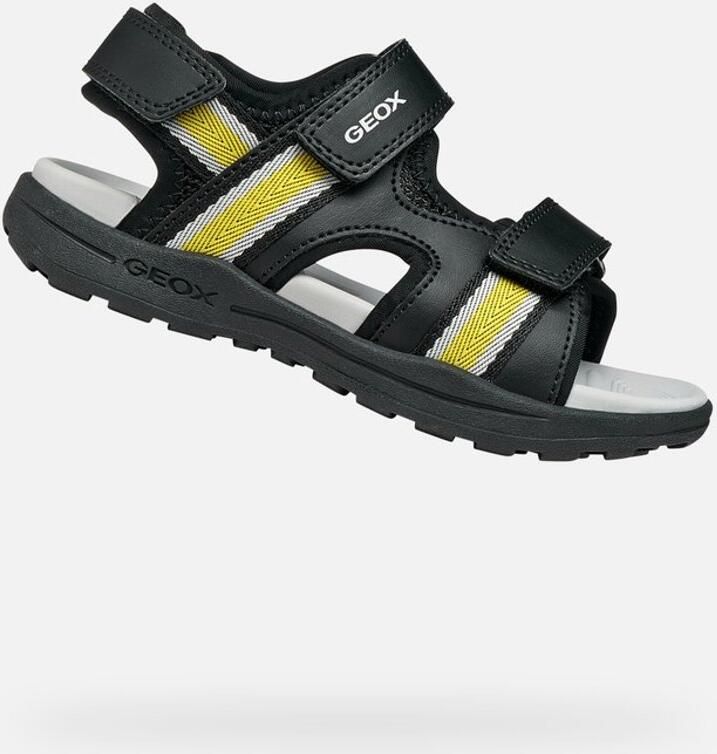 GEOX VANIETT JONGENS Sandalen ZWART GEEL