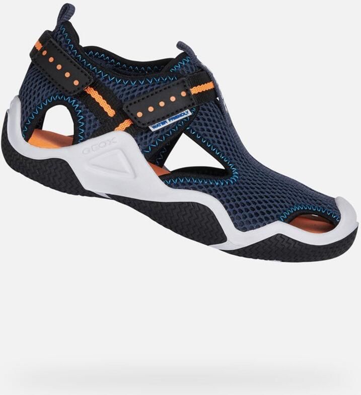 GEOX WADER JONGENS Sandalen MARINEBLAUW FLUO ORANJE - Foto 2