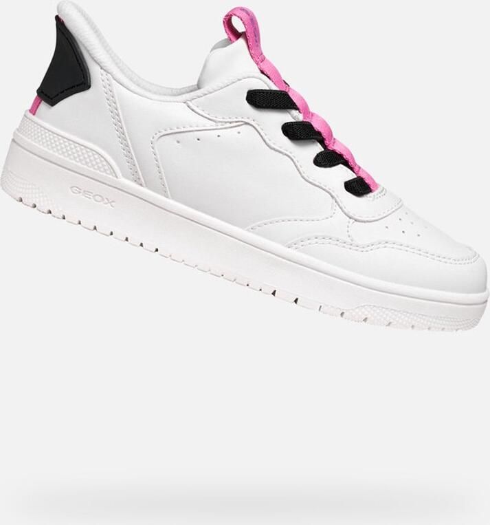 GEOX WASHIBA FAST IN TIENERS Sneakers WIT FUCHSIA