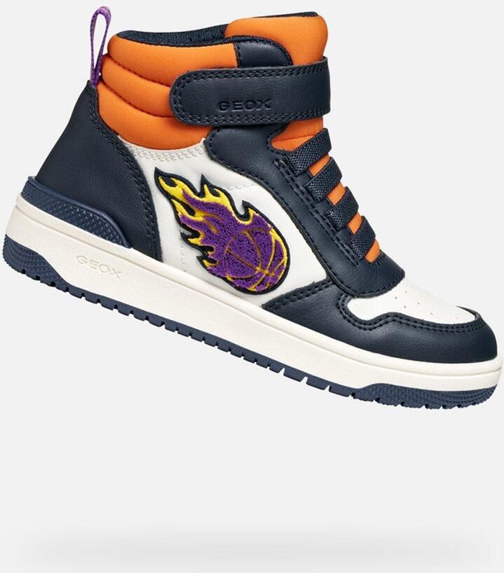 GEOX WASHIBA JONGENS Sneakers WIT NAVY BLAUW