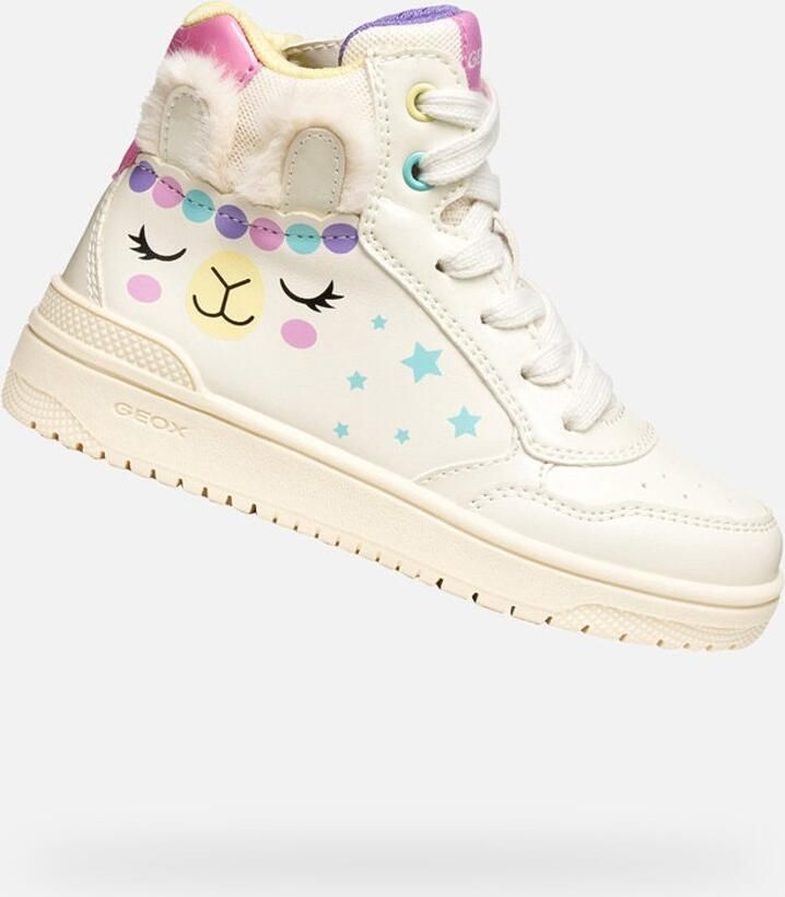 GEOX WASHIBA MEISJES Sneakers LICHT IVOOR MULTIKLEUR