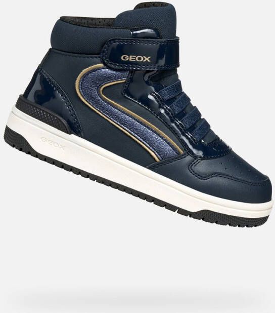 GEOX WASHIBA MEISJES Sneakers MARINEBLAUW PLATINA