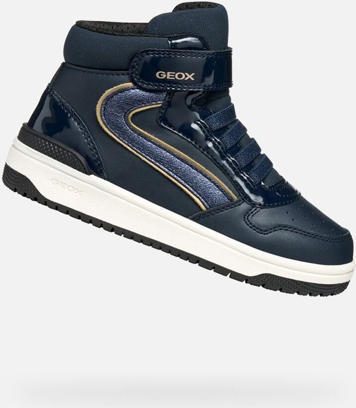 GEOX WASHIBA MEISJES Sneakers MARINEBLAUW PLATINA
