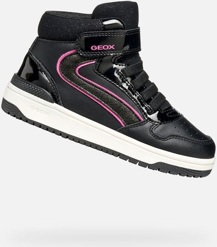 GEOX WASHIBA MEISJES Sneakers ZWART FUCHSIA