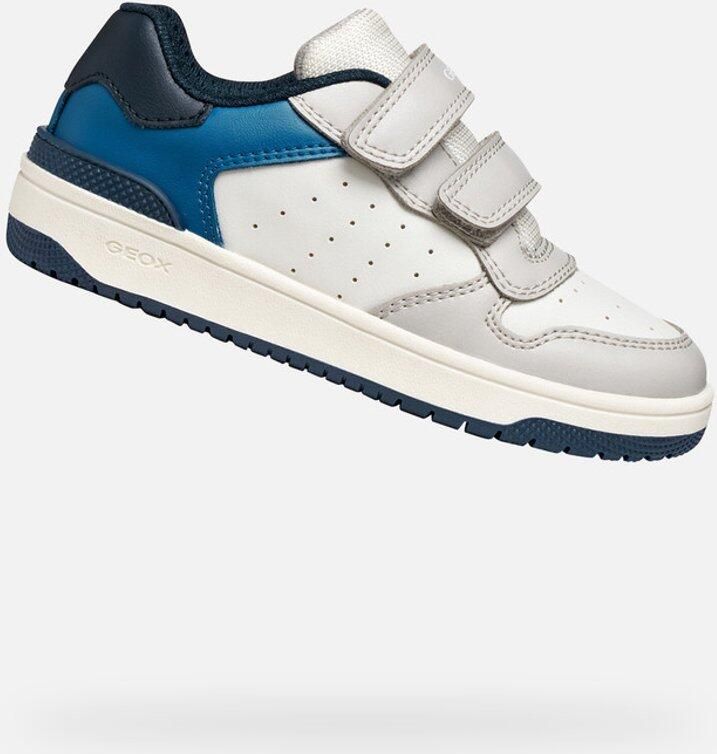 GEOX WASHIBA TIENERS Sneakers WIT LICHTGRIJS