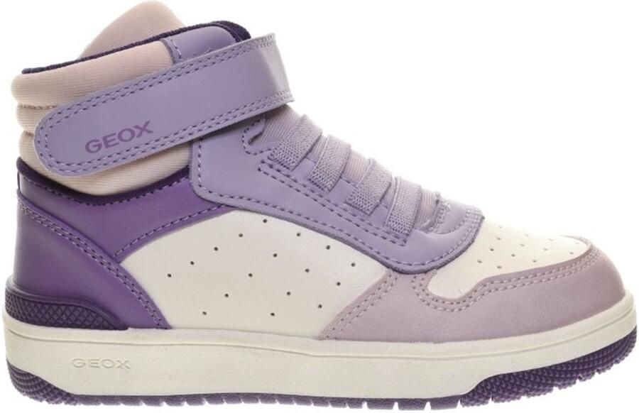 GEOX Wit Lila Hoge Sneaker Kids