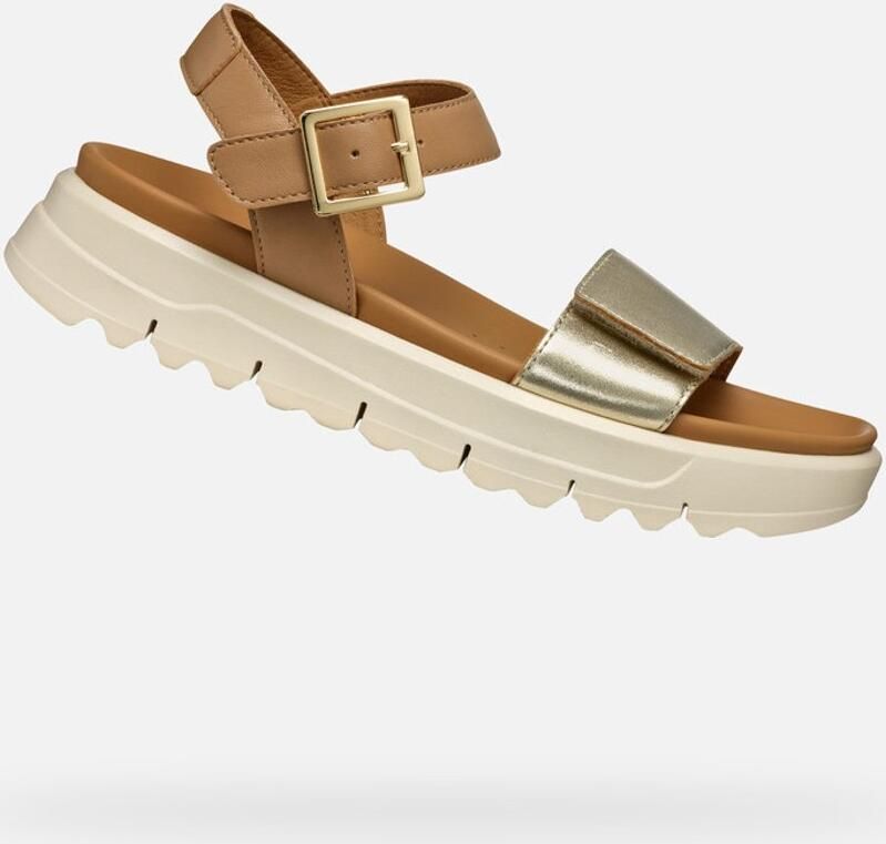 GEOX XAND 2.1S DAMES Sandalen LICHT GOUD BEIGE