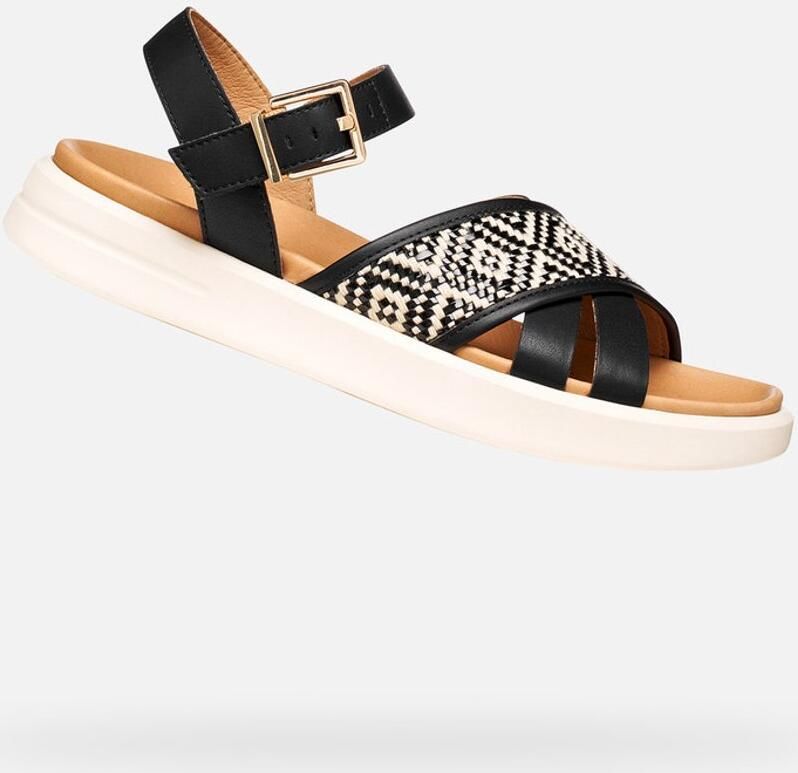 GEOX XAND 2S DAMES Sandalen ZWART