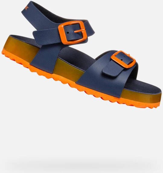 GEOX GHITA TIENERS Sandalen MARINEBLAUW ORANJE