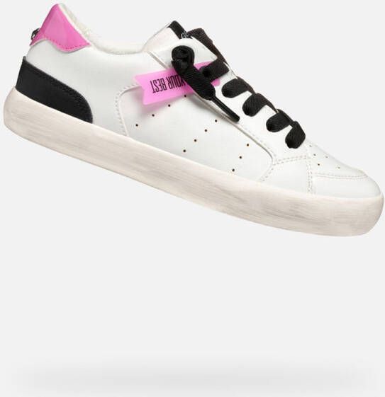 GEOX GISLI MEISJES Sneakers WIT FUCHSIA