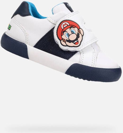 GEOX GISLI PEUTERJONGENS Sneakers WIT MARINEBLAUW