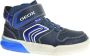 Geox J169VA Navy Royal Sneakers hoge sneakers - Thumbnail 1