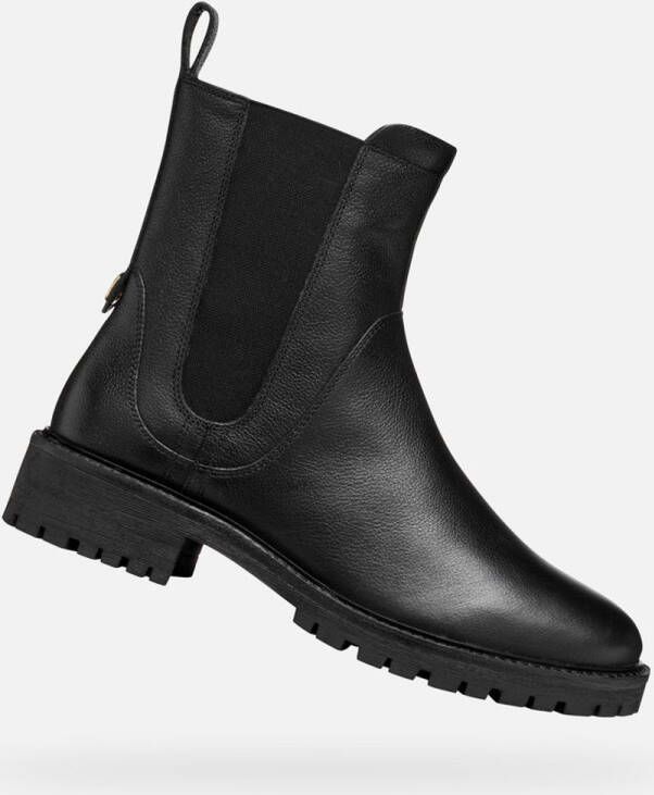 Geox Laarsjes van een mix van leer en textiel